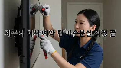 제주시 이사 예약 팁: 파손/분실 걱정 끝!