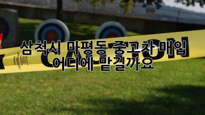 삼척시 마평동 중고차 매입, 어디에 맡길까요?